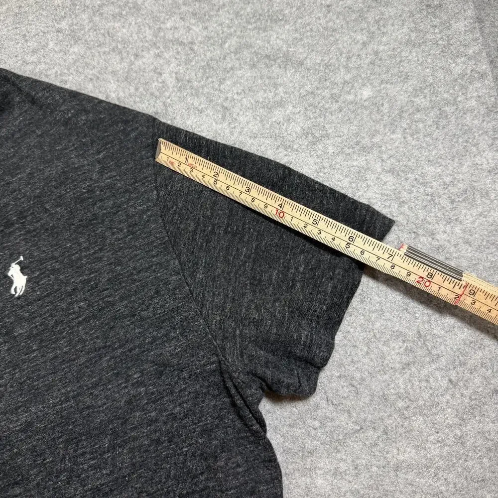 Polo Ralph Lauren T Shirt Mens XL Gray Embroidered Pony Logo Crew Neck Classic